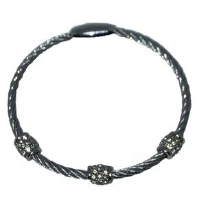 925 Sterling Silver Barrel Bracelet Non Tarnish Made With Swarovski Crystals